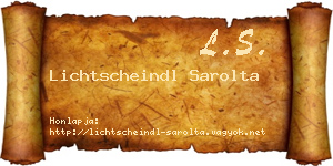 Lichtscheindl Sarolta névjegykártya