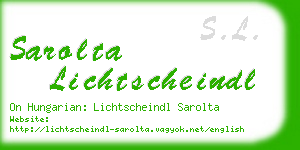 sarolta lichtscheindl business card